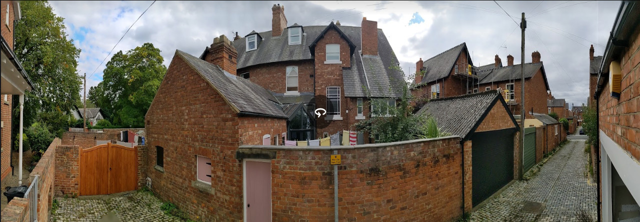 Skyline of back of houses