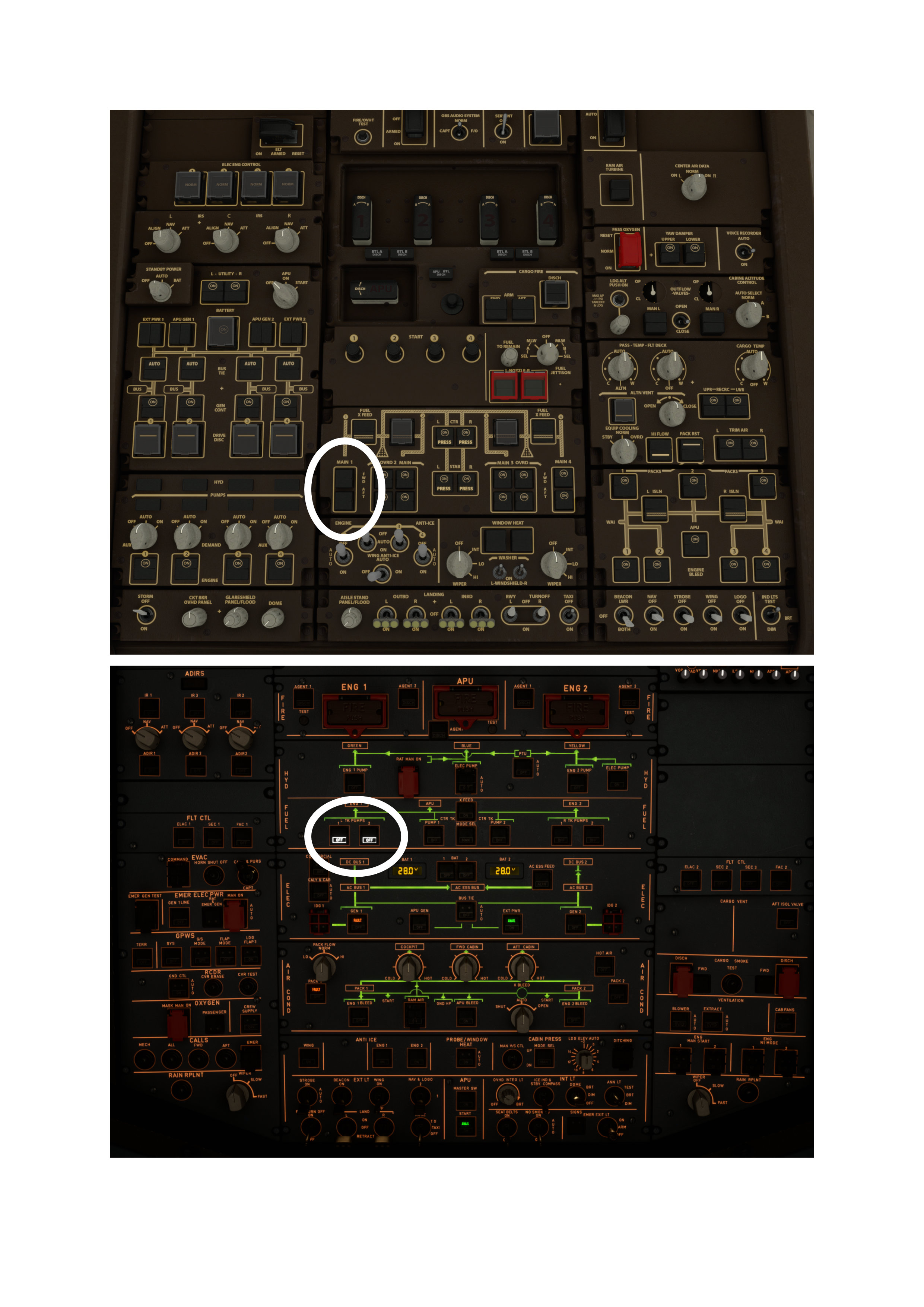 A320 vs Boeing 747 cockpit